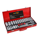 24-Piece 1/2" Drive Deep Socket Set - CR-V, 8-32mm