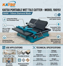 Portable Wet Tile Cutter 500W – 110mm Diamond