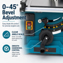 Table Saw 10" – 2000W with Stand, 254mm Cutting