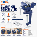 2 in 1 Quick Release Bench Vice 3.3" Swivel