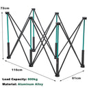 Portable Folding Workstand 116x61x72cm, 6-Strut