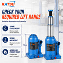 4 Ton Double Ram Welded Hydraulic Bottle Jack