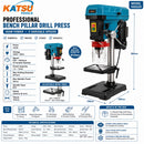 Bench Pillar Drill Press 350W + 13mm Chuck + 5