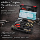 49-Piece Thread Chaser Set - Rethreading Tool Kit