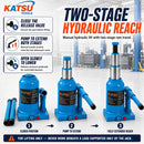 4 Ton Double Ram Welded Hydraulic Bottle Jack
