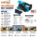 18V Cordless Belt Sander, Brushless Motor, for