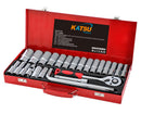 24-Piece 1/2" Drive Deep Socket Set - CR-V, 8-32mm