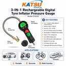 3-IN-1 Rechargeable Digital Tyre Inflator Pressure