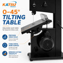 200mm Bandsaw - 350W Electric Woodworking Benchtop