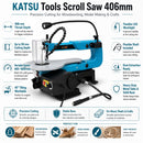 Scroll Saw 406mm – Adjustable Table, LED