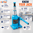4 Ton Double Ram Welded Hydraulic Bottle Jack