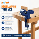 Universal Clamp-On Table Vice 2.8" 70mm, 360°