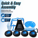 Rolling Garden Cart with Extendable Steering