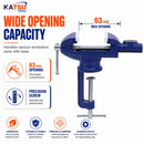 Portable 3.2" Clamp-On Table Vice with Nylon Jaws