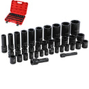 1/2" & 3/8" Drive Impact Socket Set, 37-Piece