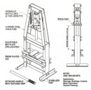 6 Ton Hydraulic Workshop Press, Heavy Duty