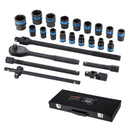 24-Piece 1/2" Drive Socket Set - CR-V, 6-Point