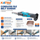 18V Cordless File Belt Sander, 3x 457×13mm Belt