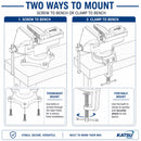 2 in 1 Quick Release Bench Vice 3.3" Swivel
