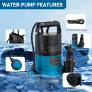 400W Portable Submersible Water Pump for Clean and