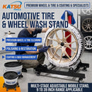 Universal Car Detailing Rolling Wheel Stand with