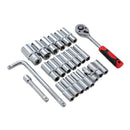 24-Piece 1/2" Drive Deep Socket Set - CR-V, 8-32mm