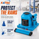 12 Ton Double Ram Stubby Welded Hydraulic Bottle