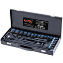 24-Piece 1/2" Drive Socket Set - CR-V, 6-Point