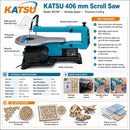 Scroll Saw 406mm – Adjustable Worktable, Variable