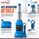 4 Ton Double Ram Welded Hydraulic Bottle Jack
