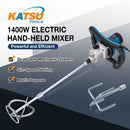 Electric Paddle Mixer 1400W - Portable Plaster