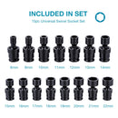3/8" Impact Socket Set Swivel CR-MO, 8-22mm