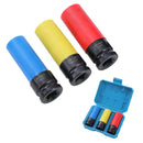 Impact Deep Socket Set Coloured 1/2" - CR-MO Black 85mm