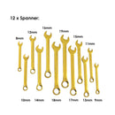 Socket Set 37 PCs CR-V Gold Plated