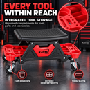 KATSU Tools 300lbs Rolling Mechanic Creeper Seat Workshop Stool Tool Tray 449305