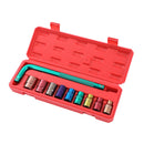 Socket Set 1/2 Inch 10PC Coloured 8/10/12/13/14/15/17/19/22 CR-V