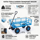 Garden Trolley Cart with Steel Mesh 96x51cm, 400kg