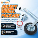 220lb Heavy-Duty Jockey Wheel Clamp for Trailer