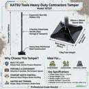 Heavy-Duty Contractors Tamper - 250 x 250mm Square