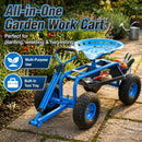 Rolling Garden Cart with Extendable Steering