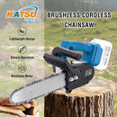 21V Brushless Cordless Chainsaw 10 Inch Handheld