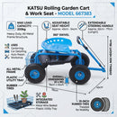 Rolling Garden Cart with Extendable Steering