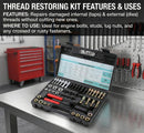 49-Piece Thread Chaser Set - Rethreading Tool Kit