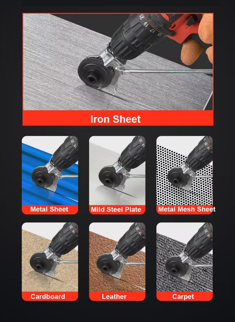 Drill Sheet Metal Cutter Attachment