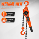 KATSU Tools 1.5 Ton Chain Hoist Lever Block Come Along 1.5m