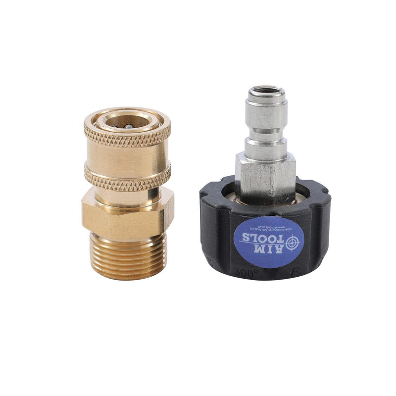 Pressure Washer Adapter Set, Quick from M22 to 1/4''