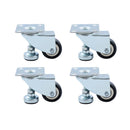 Swivel Leveling Castor 4PCs 50mm 2" - Black