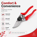 LINZI Secateurs Bypass Garden Pruners 215mm SK5 Steel Branches Twigs 651105