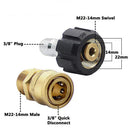 Pressure Washer Adapter Set, M22 Quick Connect 9Pc