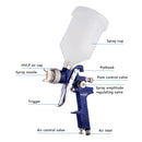 Gravity Feed Paint Spay Gun H827 with 1.4/1.7/2.0mm 600CC